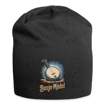 Bluegrass Banjo Spieler Musik Saiteninstrument - Jersey-Beanie - Schwarz - Vorne