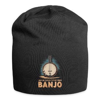 Bluegrass Banjo Spieler Musik Saiteninstrument - Jersey-Beanie - Schwarz - Vorne