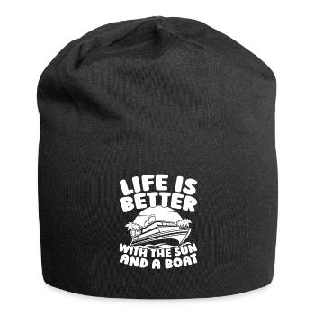 Kreuzfahrt - Jersey-Beanie - Schwarz - Vorne