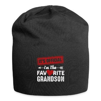C’est officiel Je suis le petit-fils préféré - Bonnet en jersey - noir - Devant