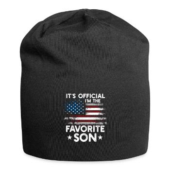 C’est officiel Je suis le fils préféré - Bonnet en jersey - noir - Devant