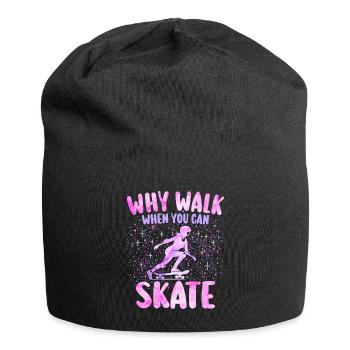 Fille Pratiquante Skate Femme Skateuse - Bonnet en jersey - noir - Devant