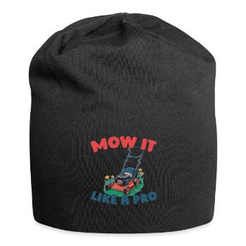 Rasenmäher Mähen - Jersey-Beanie - Schwarz - Vorne