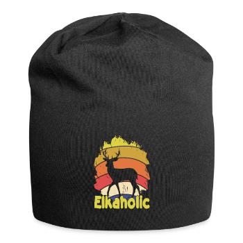 Elchjagd Elkaholische Jäger - Jersey-Beanie - Schwarz - Vorne