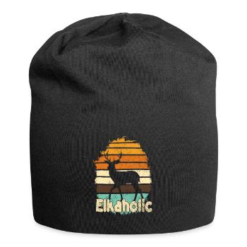 Elchjagd Elkaholische Jäger - Jersey-Beanie - Schwarz - Vorne