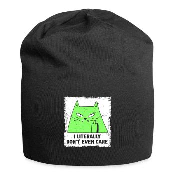 I Literally Cant Even Care - Jersey Beanie - black - Front