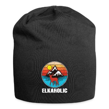 Elchjagd Elkaholische Jäger - Jersey-Beanie - Schwarz - Vorne