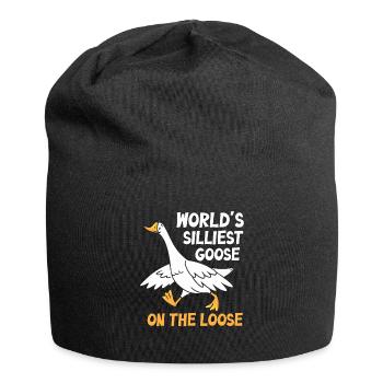 Die dümmste Gans der Welt auf freiem Fuß - Jersey-Beanie - Schwarz - Vorne