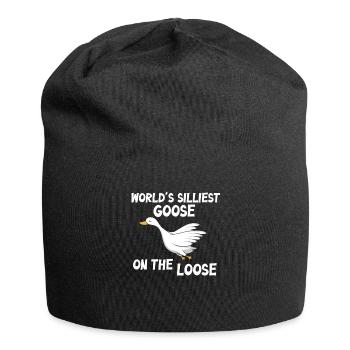 Die dümmste Gans der Welt auf freiem Fuß - Jersey-Beanie - Schwarz - Vorne