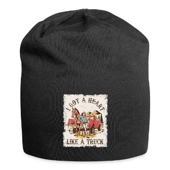 I Got A Heart Like A Truck - Jersey Beanie - black - Front