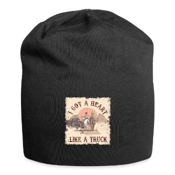 I Got A Heart Like A Truck - Jersey Beanie - black - Front