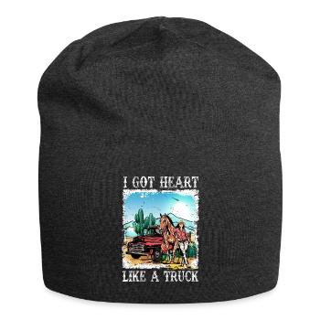 I Got A Heart Like A Truck - Jersey Beanie - charcoal grey - Front