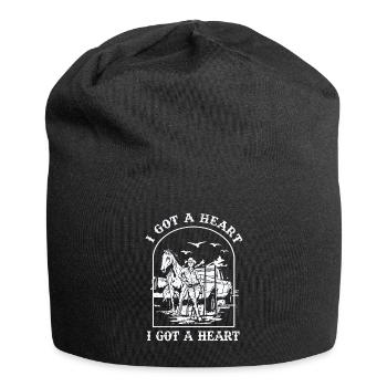 I Got A Heart Like A Truck - Jersey Beanie - black - Front