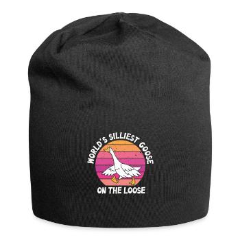 Worlds Silliest Goose On The Loose - Jersey Beanie - black - Front