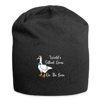 Worlds Silliest Goose On The Loose - Jersey Beanie - black - Front