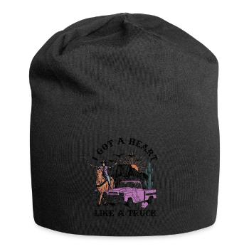 I Got A Heart Like A Truck - Jersey Beanie - black - Front