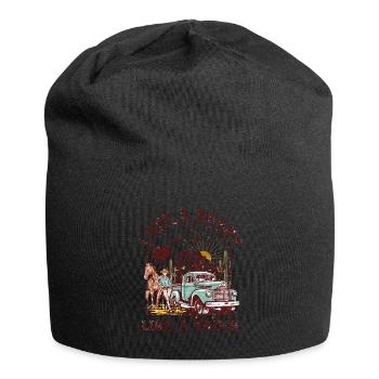 J’ai un cœur comme un camion - Bonnet en jersey - noir - Devant