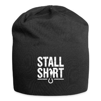 Pferde Reiten Stall Shirt Reiterin Pferdeliebhaber - Jersey-Beanie - Schwarz - Vorne
