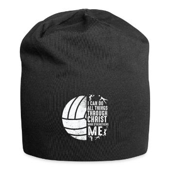 Je peux tout faire grâce au volleyball - Bonnet en jersey - noir - Devant