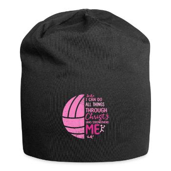 Je peux tout faire grâce au volleyball - Bonnet en jersey - noir - Devant