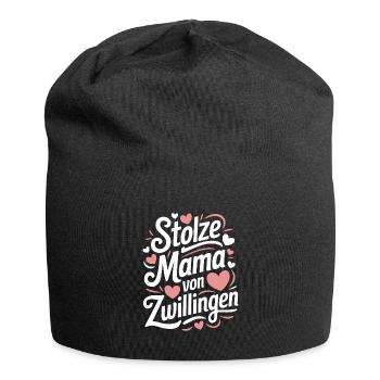 Zwillingsmama Zwillings Mutter Mama von Zwillingen - Jersey-Beanie - Schwarz - Vorne