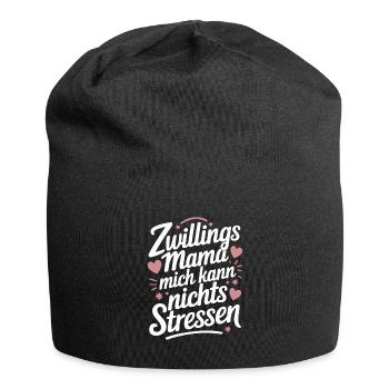 Zwillingsmama Mama von Zwillingen Zwillings Mutter - Jersey-Beanie - Schwarz - Vorne