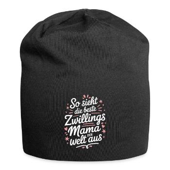Zwillingsmama Zwillings Mutter Zwillinge Mama - Jersey-Beanie - Schwarz - Vorne