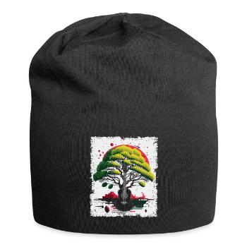 Yggdrasil Natur Musiker Baum Des Lebens - Jersey-Beanie - Schwarz - Vorne