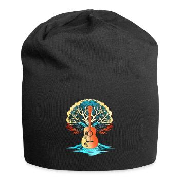 Yggdrasil Natur Musiker Baum Des Lebens - Jersey-Beanie - Schwarz - Vorne