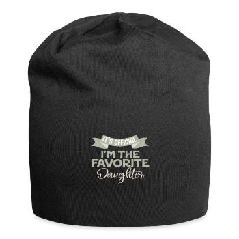 Es ist offiziell, ich bin die Lieblingstochter - Jersey-Beanie - Schwarz - Vorne
