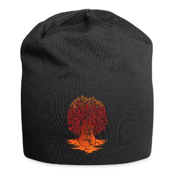 Yggdrasil Musicien de la nature Arbre de vie - Bonnet en jersey - noir - Devant