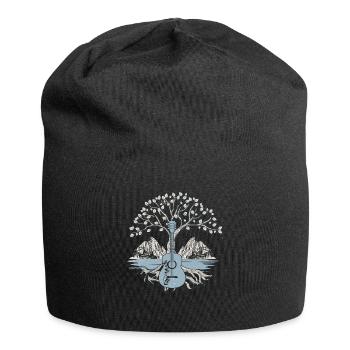 Yggdrasil Musicien de la nature Arbre de vie - Bonnet en jersey - noir - Devant