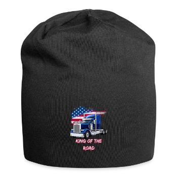 US LKW Amerika mit Flagge -King of the road - Jersey-Beanie - Schwarz - Vorne