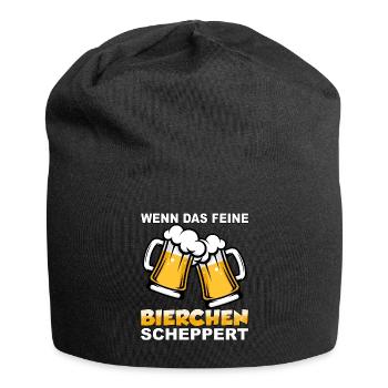 Quand la bière fine s’entrechoque - Bonnet en jersey - noir - Devant