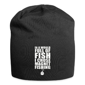 Neodymium Magnet Fishing Magnetic Fisher - Jersey Beanie - black - Front