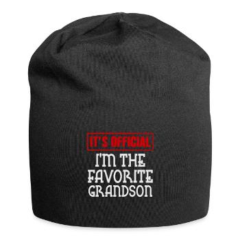 It's Official I'm The Favorite Grandson - Jersey Beanie - black - Front