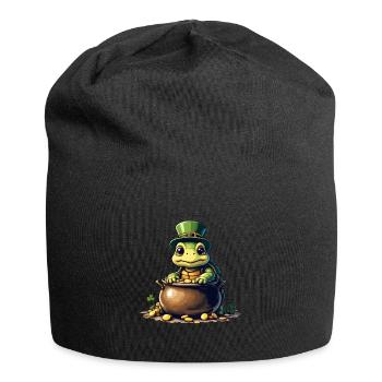 Schildkröte St. Patricks Day Outfit Schildkröten - Jersey-Beanie - Schwarz - Vorne