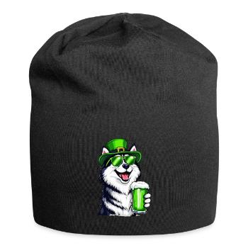 Husky St. Patrick's Day Beer Outfit Dogs - Jersey Beanie - black - Front