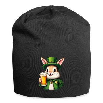 Bunny St. Patrick's Day Beer Outfit Bunnies - Jersey Beanie - black - Front