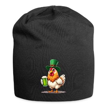 Huhn St. Patricks Day Bier Outfit Hühner - Jersey-Beanie - Schwarz - Vorne