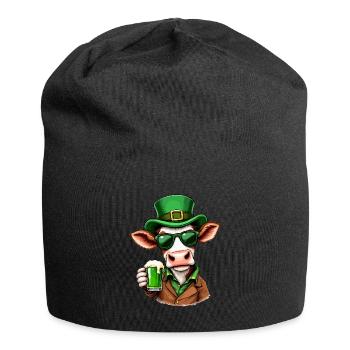 Cow St. Patrick's Day Beer Outfit Farmer Cows - Jersey Beanie - black - Front
