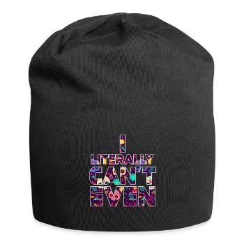 I Literally Cant Even Care - Jersey Beanie - black - Front