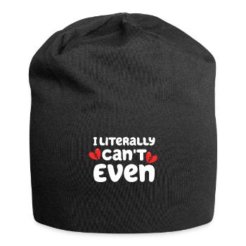 I Literally Cant Even Care - Jersey Beanie - black - Front