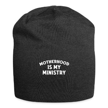 Mutterschaft ist mein Dienst - Jersey-Beanie - Anthrazit - Vorne