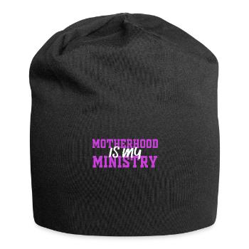 Mutterschaft ist mein Dienst - Jersey-Beanie - Schwarz - Vorne
