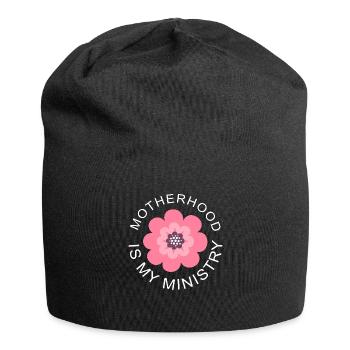 Mutterschaft ist mein Dienst - Jersey-Beanie - Schwarz - Vorne