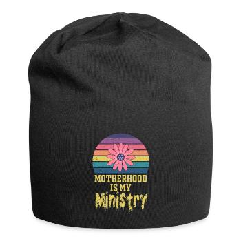 Mutterschaft ist mein Dienst - Jersey-Beanie - Schwarz - Vorne