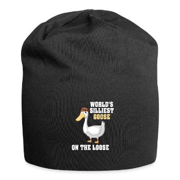 Die dümmste Gans der Welt auf freiem Fuß - Jersey-Beanie - Schwarz - Vorne