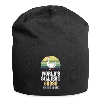 Worlds Silliest Goose On The Loose - Jersey Beanie - black - Front