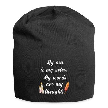 Poetry Slam Schriftsteller Poet Literatur Slam - Jersey-Beanie - Schwarz - Vorne